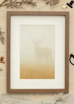 Ramme Fiorito Mørk Eg 50x70 cm - Passepartout Hvid 33x56 cm