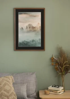 Ramme Fiorito Mørk Eg 70x100 cm - Passepartout Sort 59,4x84 cm (A1)