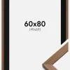 Ramme Fiorito Mørk Eg 60x80 cm - Passepartout Sort 50x70 cm