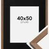 Ramme Fiorito Mørk Eg 40x50 cm - Passepartout Sort 28x35 cm