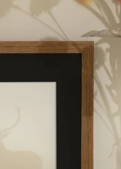 Ramme Fiorito Mørk Eg 70x100 cm - Passepartout Sort 24x36 inches