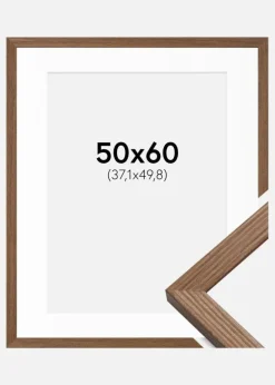 Ramme Fiorito Mørk Eg 50x60 cm - Passepartout Hvid 15x20 inches
