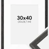 Ramme Fiorito Mørkegrå 30x40 cm - Passepartout Hvid 21x29,7 cm (A4)
