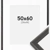 Ramme Fiorito Mørkegrå 50x60 cm - Passepartout Hvid 35x45 cm