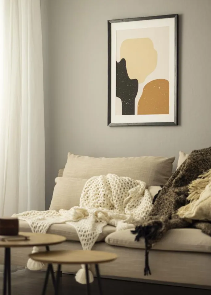 Ramme Fiorito Mørkegrå 40x50 cm - Passepartout Hvid 28x35 cm