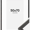 Ramme Fiorito Mørkegrå 50x70 cm - Passepartout Hvid 33x56 cm