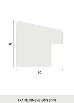 Ramme Fiorito Valnød 30x40 cm - Passepartout Sort 21x29,7 cm (A4)