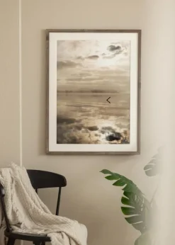 Ramme Fiorito Valnød 40x50 cm - Passepartout Hvid 30x40 cm