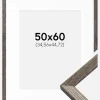 Ramme Fiorito Valnød 50x60 cm - Passepartout Hvid 14x18 inches