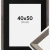 Ramme Fiorito Valnød 40x50 cm - Passepartout Sort 30x40 cm