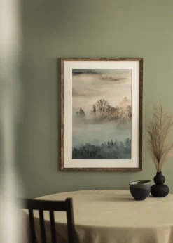 Ramme Fiorito Washed Oak 60x80 cm - Passepartout Hvid 50x60 cm