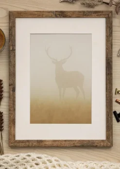 Ramme Fiorito Washed Oak 60x80 cm - Passepartout Hvid 50x60 cm