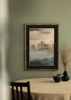 Ramme Fiorito Washed Oak 42x59,4 cm (A2) - Passepartout Sort 25x38 cm