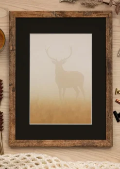 Ramme Fiorito Washed Oak 42x59,4 cm (A2) - Passepartout Sort 25x38 cm