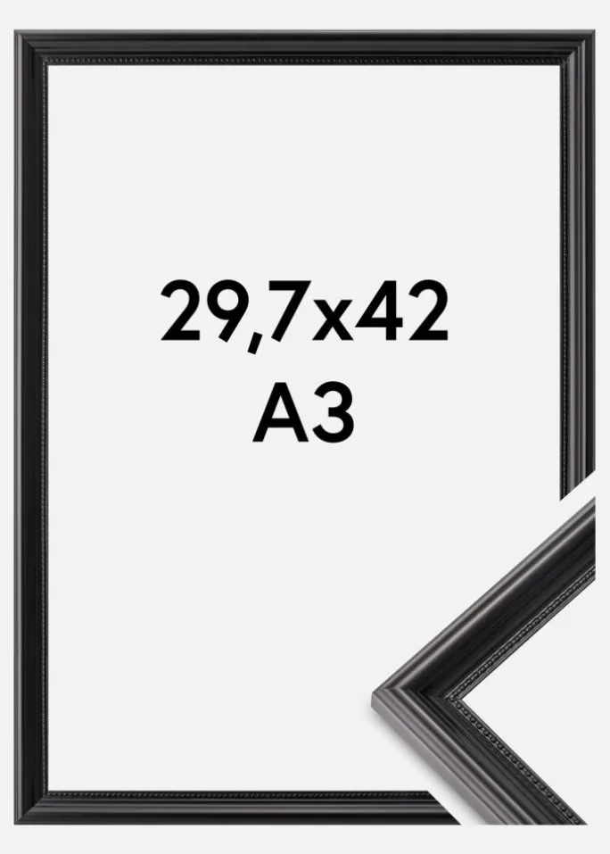 Ramme Gala Akrylglas Sort 29,7x42 cm (A3)