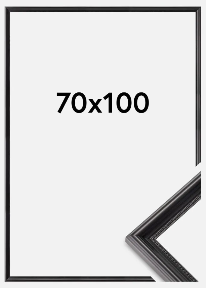 Ramme Gala Akrylglas Sort 70x100 cm