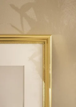 Ramme Gala Guld 50x70 cm - Passepartout Hvid 40x60 cm