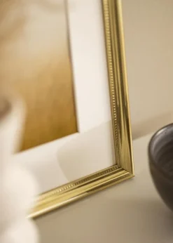 Ramme Gala Guld 30x40 cm - Passepartout Hvid 8x12 inches