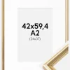 Ramme Gala Guld 42x59,4 cm (A2) - Passepartout Hvid 25x38 cm