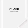 Ramme Gala Hvid 70x100 cm - Passepartout Hvid 24x36 inches