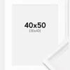 Ramme Gala Hvid 40x50 cm - Passepartout Hvid 31x41 cm