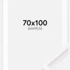 Ramme Gala Hvid 70x100 cm - Passepartout Hvid 61x91,5 cm