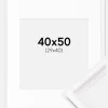 Ramme Gala Hvid 40x50 cm - Passepartout Hvid 30x41 cm