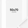 Ramme Gala Hvid 50x70 cm - Passepartout Hvid 33x56 cm