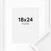 Ramme Gala Hvid 18x24 cm - Passepartout Hvid 13x17 cm