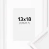 Ramme Gala Hvid 13x18 cm - Passepartout Hvid 3,5x5 inches