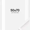 Ramme Gala Hvid 50x70 cm - Passepartout Hvid 15x23 inches