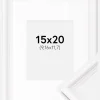 Ramme Gala Hvid 15x20 cm - Passepartout Hvid 4x5 inches