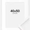 Ramme Gala Hvid 40x50 cm - Passepartout Hvid 30x40 cm