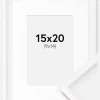 Ramme Gala Hvid 15x20 cm - Passepartout Hvid 10x15 cm