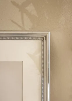 Ramme Gala Sølv 30x40 cm - Passepartout Hvid 20x30 cm