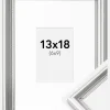 Ramme Gala Sølv 13x18 cm - Passepartout Hvid 7x10 cm