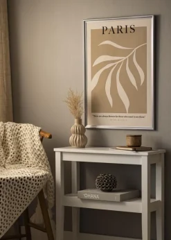 Ramme Gala Sølv 40x50 cm - Passepartout Hvid 28x38 cm