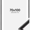 Ramme Gala Sort 70x100 cm - Passepartout Hvid 59,4x84 cm (A1)