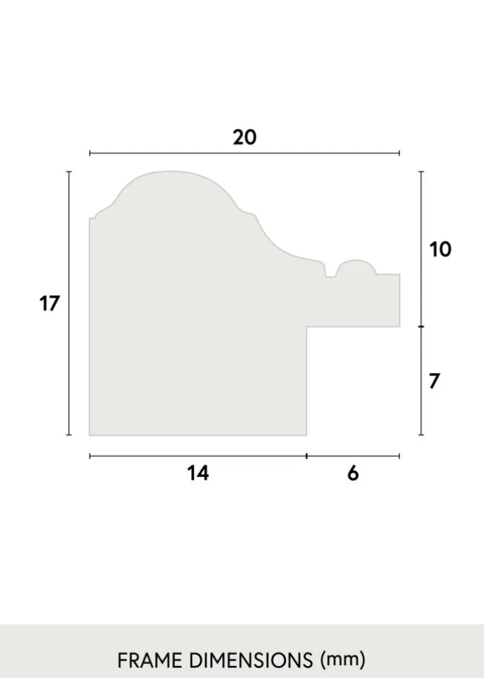 Ramme Gala Sort 70x100 cm - Passepartout Hvid 59,4x84 cm (A1)