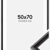 Ramme Gala Sort 50x70 cm - Passepartout Hvid 42x59,4 cm (A2)