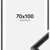 Ramme Gala Sort 70x100 cm - Passepartout Hvid 61x91,5 cm