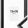 Ramme Gala Sort 13x18 cm - Passepartout Hvid 7x10 cm