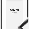 Ramme Gala Sort 50x70 cm - Passepartout Hvid 33x56 cm