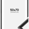 Ramme Gala Sort 50x70 cm - Passepartout Hvid 16x23 inches