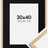 Ramme Galant Eg 30x40 cm - Passepartout Sort 21x29,7 cm (A4)