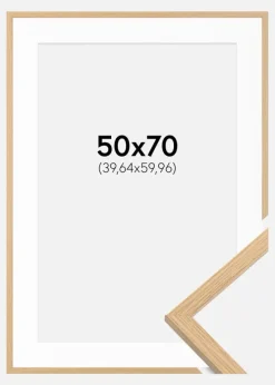 Ramme Galant Eg 50x70 cm - Passepartout Hvid 16x24 inches