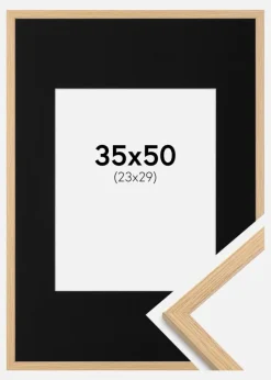 Ramme Galant Eg 35x50 cm - Passepartout Sort 24x30 cm