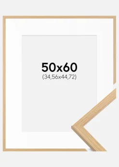 Ramme Galant Eg 50x60 cm - Passepartout Hvid 14x18 inches