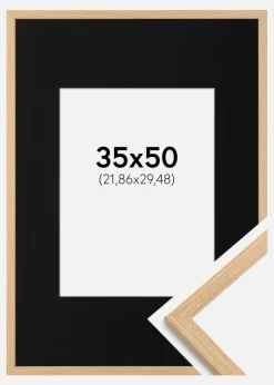 Ramme Galant Eg 35x50 cm - Passepartout Sort 9x12 inches