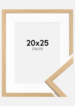 Ramme Galant Eg 20x25 cm - Passepartout Hvid 15x20 cm